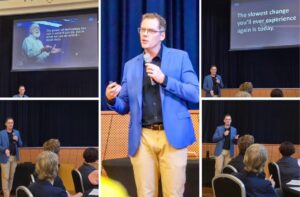 Brett delivering a keynote to open McConacon in Toowoomba for McConachie Stedman