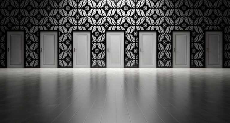 Photo-by-Pixabay of a series of doors to choose from.